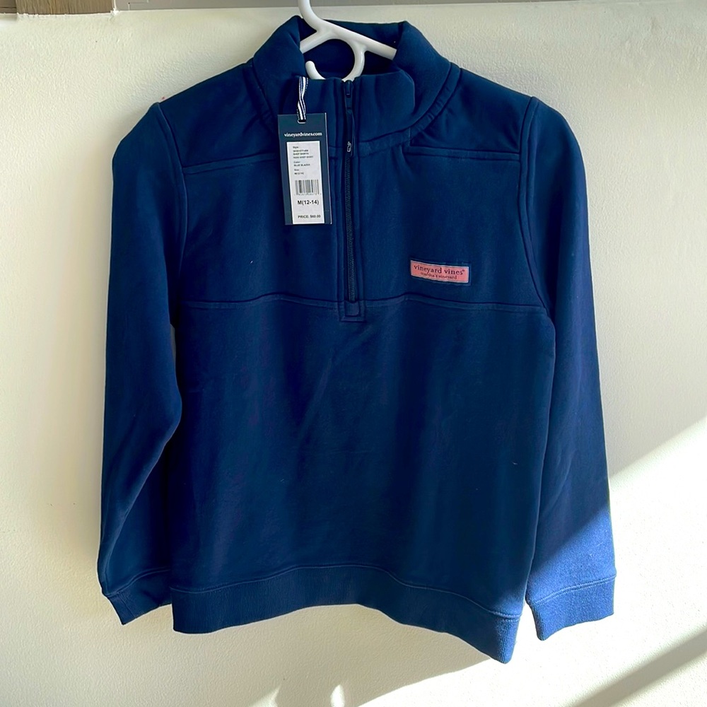 Vineyard Vines Boys Shep 1/4 Zip Sweatshirt NWT Size M (12-14)